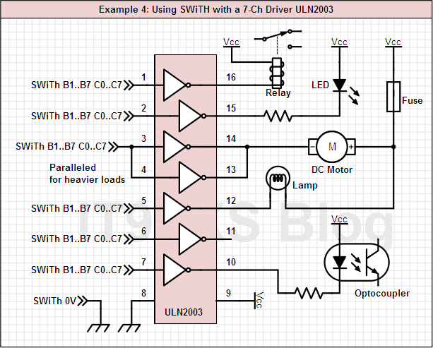 EX4 Using an integrated darligton driver ULN-2003